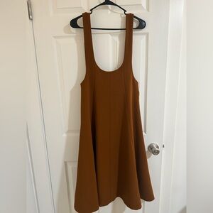 Pinkyotto Brown suspender skirt
